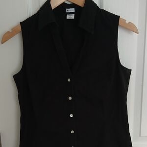 Gap Stretch Sleeveless Button-Up Polo